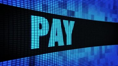 Pay Side Metin Kaydırma Led Duvar Pannel Ekran İşaret Panosu