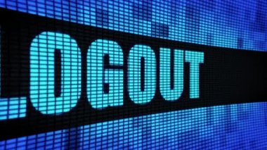 Logout Yan Metin Kaydırma Led Duvar Pannel Ekran İşaret Panosu