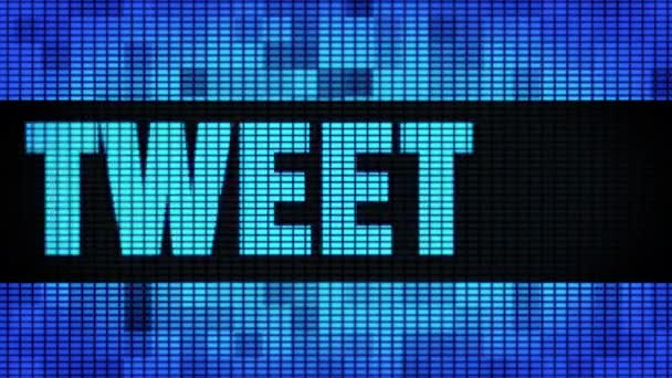 Tweet Front Tekst Skrolling LED Wall Pannel Display Sign Board – stockvideo