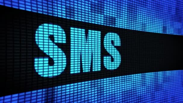 SMS Side Text Scrolling LED Wall Pannel Display Sign Board — Stock Video