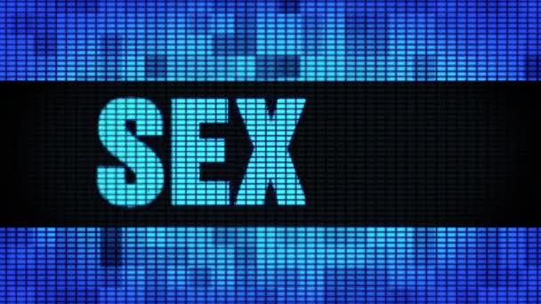 Sex Ön Metin Kaydırma Led Duvar Pannel Ekran İşaret Panosu — Stok video