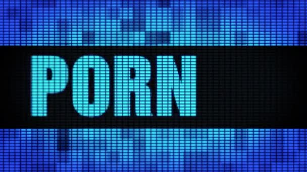 Porn Front Text Scrolling LED Wall Pannel Display Sign Board — Stock Video