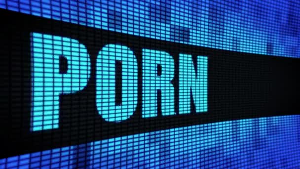 Porn Side Text Scrolling LED Wall Pannel Display Sign Board — Stock Video