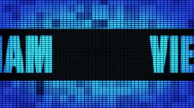 Vietnam Ön Metin Kaydırma Led Duvar Pannel Ekran İşaret Panosu
