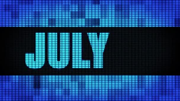 July Front Text Scrolling LED Wall Pannel Display Sign Board — Stock Video