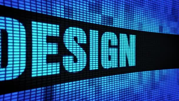 Design Side tekst Rullende LED Wall Pannel Display Sign Board – Stock-video