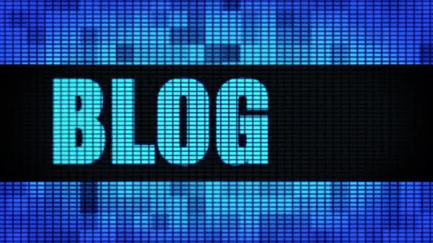 Blog front tekst scrollen LED muur Pannel display tekenbord — Stockvideo