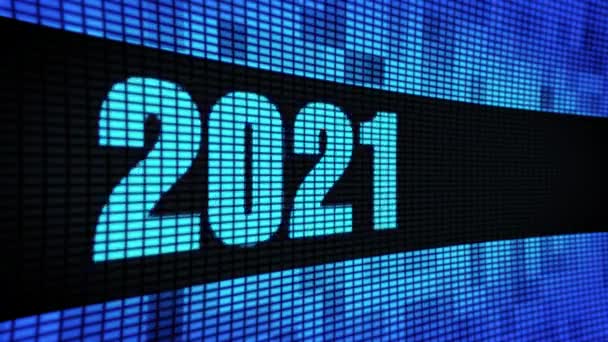 Új év 2021 oldalsó szöveg tekerő LED fali pannel kijelző tábla