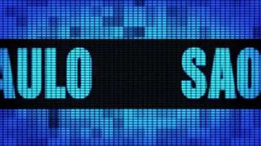 Sao Paulo Ön Metin Kaydırma Led Duvar Pannel Ekran İşaret Panosu