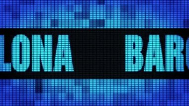 Barselona Ön Metin Kaydırma Led Duvar Pannel Ekran İşaret Panosu
