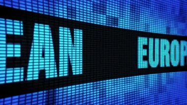 Avrupa Yakası Metin Kaydırma Led Duvar Pannel Ekran İşaret Panosu