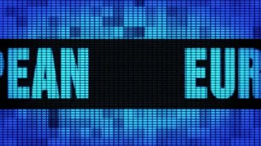 Avrupa Ön Metin Kaydırma Led Duvar Pannel Ekran İşaret Panosu