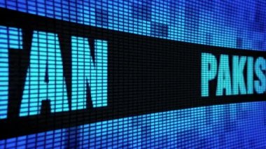 Pakistan tarafı Metin Kaydırma Led Duvar Pannel Ekran İşaret Panosu