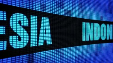 Endonezya tarafında Metin Kaydırma Led Duvar Pannel Ekran İşaret Panosu