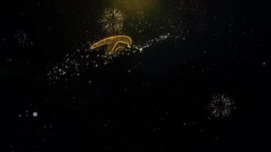 Seni Seviyorum Altın Parçacıklar Patlayan Havai Fişek Ekran Yazılı