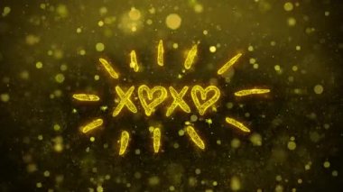 XOXO Valentines Day Wishes Greetings card, Invitation, Celebration Firework
