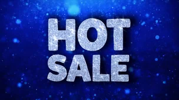 Hot Sale Blue Text Wishes Particles Greetings, Invitation, Celebration Background — Stock Video
