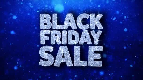 Black Friday Sale Blue Text Souhaite Particules Salutations, Invitation, Célébration Contexte — Video