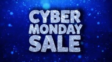 Cyber Pazartesi Satılık Mavi Metin Dilek Parçacıklar Selamlar, Davet, Kutlama Arka Plan