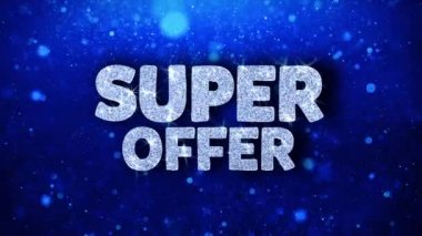 Süper Teklif Mavi Metin Dilek Parçacıklar Selamlar, Davetiye, Kutlama Arka Plan