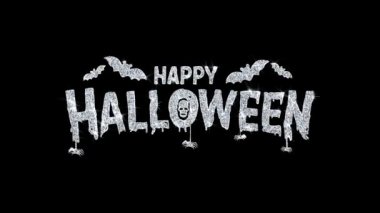 Mutlu Halloween Blinking Metin Dilek Parçacıklar Selamlar, Davet, Kutlama Arka Plan