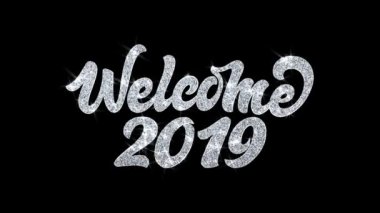 Hoşgeldiniz 2019 Yanıp Sönen Metin Dilek Ler Parçacıklar Selamlar, Davet, Kutlama Arka Plan