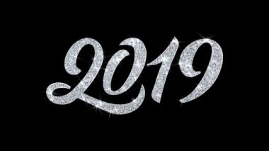 Yeni Yıl 2019 Dilek Parçacıklar Selamlar, Davet, Kutlama Arka Plan