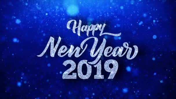 Bonne année 2019 Souhaite Particules Salutations, Invitation, Fête Contexte — Video