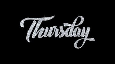 Perşembe Blinking Metin Dilek Parçacıklar Selamlar, Davet, Kutlama Arka Plan