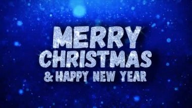Merry Christmas Happy New Year Dilekler Parçacıklar Selamlar, Davet, Kutlama Arka Plan