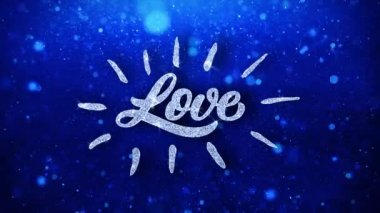 Aşk Mavi Metin Dilek Parçacıklar Selamlar, Davet, Kutlama Arka Plan
