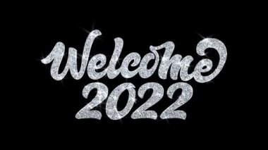 Mutlu Yıllar 2022 Yanıp Sönen Metin DilekLer Parçacıklar Selamlar, Davet, Kutlama Arka Plan