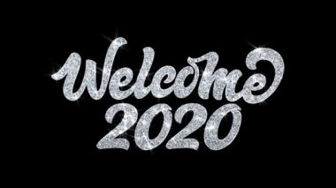 Hoşgeldiniz 2020 Yanıp Sönen Metin Dilek Ler Parçacıklar Selamlar, Davet, Kutlama Arka Plan
