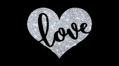 Love Heart Blinking Metin Dilek Parçacıklar Selamlar, Davet, Kutlama Arka Plan