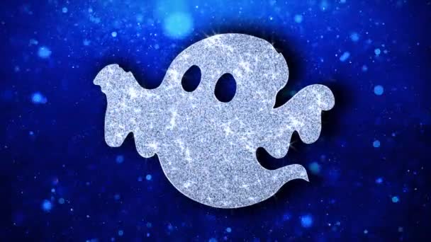Happy Halloween element knipperende element pictogram deeltjes groeten, uitnodiging, viering achtergrond — Stockvideo