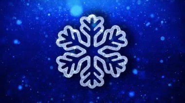 Noel Süsü Snowflake Element Yanıp Sönen Simge Parçacıklar Arka Plan