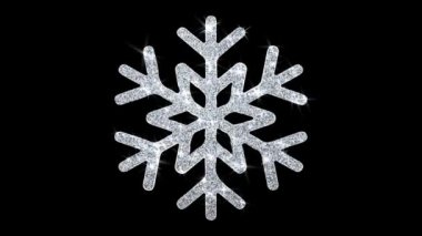 Noel Süsü Snowflake Element Yanıp Sönen Simge Parçacıklar Arka Plan