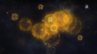 Shubh Mutlu Diwali Metin İstekler Havai fişek Parçacıkları Tebrik kartı.