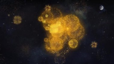 Seni Seviyorum Metin Dilekler Havai fişek Parçacıkları Tebrik kartı reveal.