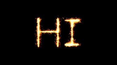 Merhaba Metin Sparkler Glitter Kıvılcımhavai Fişek Loop Animasyon