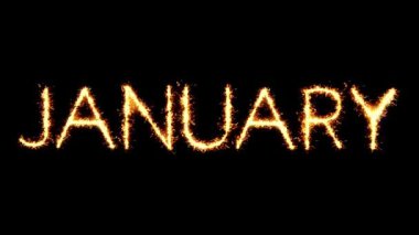 Ocak Metni Parıltısı Havai fişek Döngüsü Canlandırması