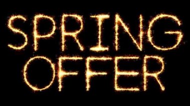 Bahar Teklif Metin Sparkler Glitter Kıvılcım havai fişek loop Animasyon