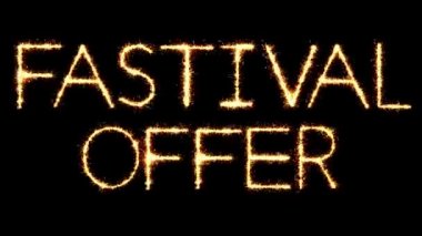 Festival Teklif Metin Sparkler Glitter Sparks Firework Loop Animasyon