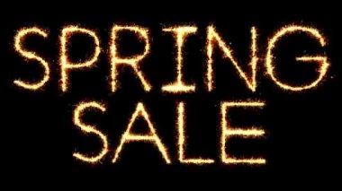 Bahar Satılık Metin Sparkler Glitter Kıvılcım havai fişek loop Animasyon