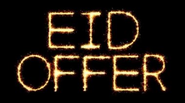 Bayram Teklif Metin Sparkler Glitter Kıvılcımlar Firework Loop Animasyon