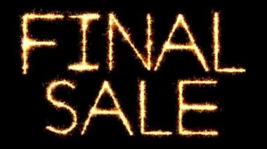 Son Satış Metin Sparkler Glitter Kıvılcımlar Firework Loop Animasyon