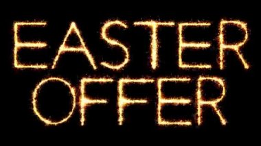 Paskalya Teklif Metin Sparkler Glitter Kıvılcımlar Firework Loop Animasyon