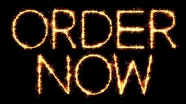 Sipariş Şimdi Metin Sparkler Glitter Kıvılcımlar Firework Loop Animasyon
