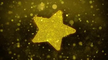 Yıldız Simgesi Altın Parıltı Lı Parlatıcı Parçacıkları.