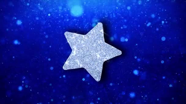 Star Icon centelleante brillo brillante partículas . — Vídeo de stock